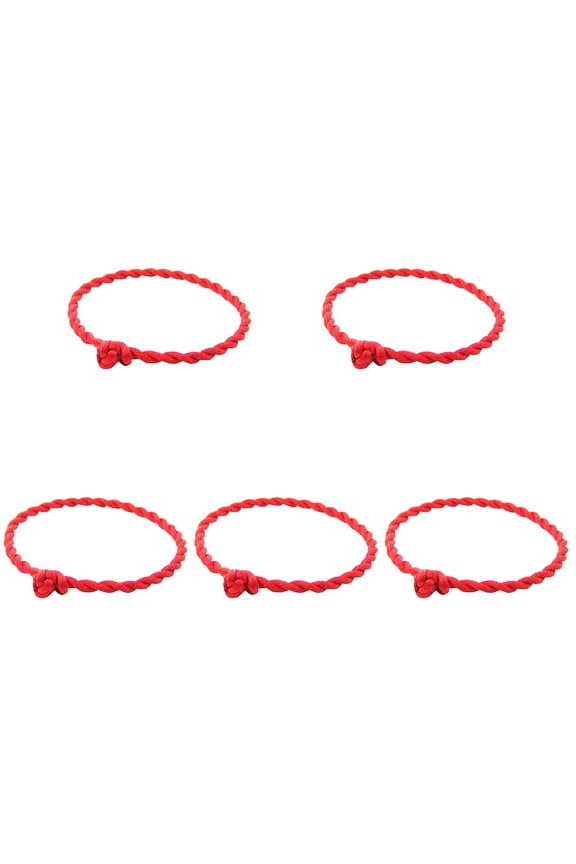 5pcs Women Red Rope Thread String Bracelet Braided Charms Adjustable Bracelet for Couples