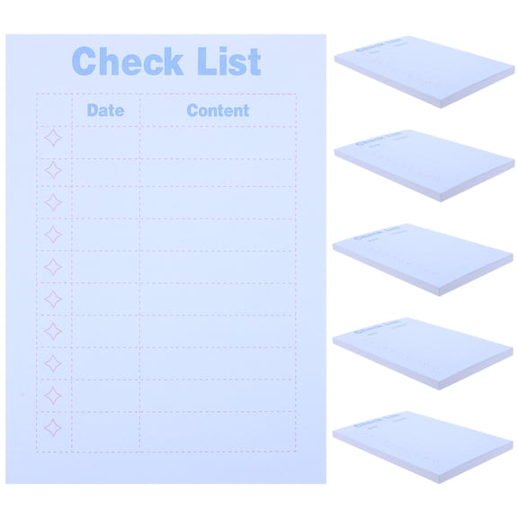 Jiyike 6 Books of Blank Notebook Convenient Notepad Multi-functional Note Pad Restaurant Planning Book