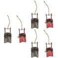 thumbnail image 1 of Jiyike 6 Pcs Exquisite Sleigh Adornments Xmas Themed Wooden Xmas Tree Sleigh Pendants, 1 of 10