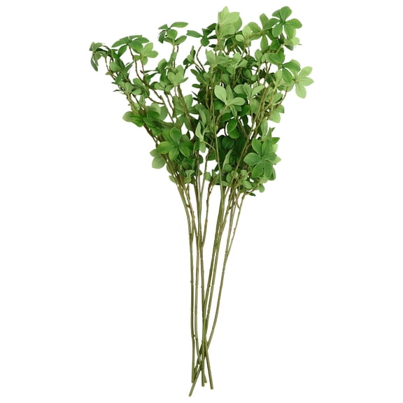 HONITANO Set of 6 Artificial Green Plants, Plastic Decorative Foliage, 27.6 x 4.7 x 0.8 inches for Home and Office