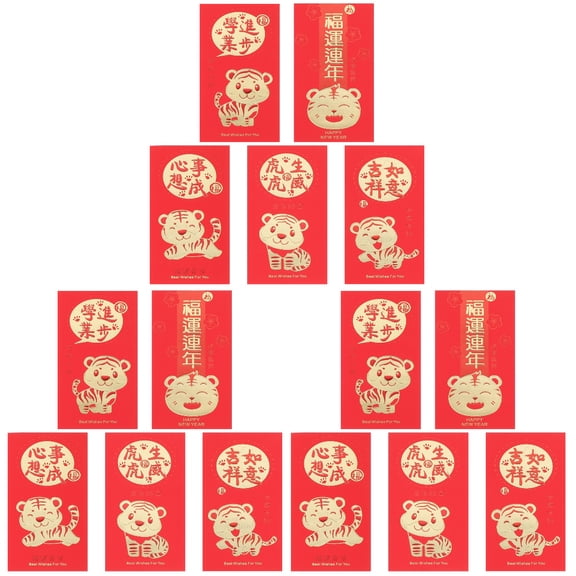Jiyike 90 Pcs Chinese Style Red Envelopes Delicate Red Packets New Year Supplies