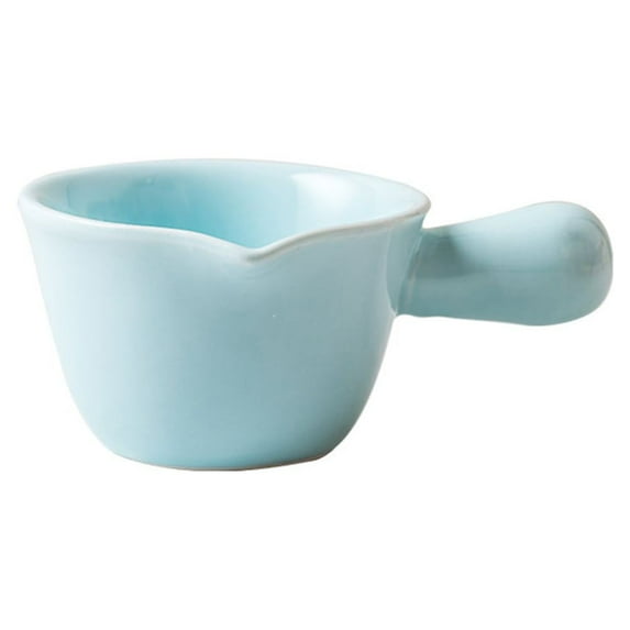 Jiyike Mini Ceramic Pan 70ML Small Cooking Pot Single Handle Porridge Pot Casserole Cookware