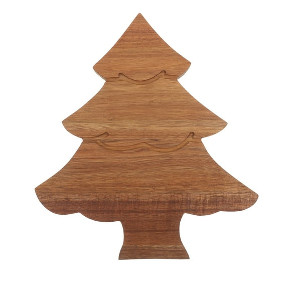 Jiyike Christmas Tree Shaped Charcuterie Board For Restaurant Decorative Cutting Board For Sushi Food Serving Board For Pizza Wooden Charcuterie Board