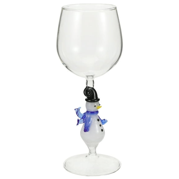 Jiyike Christmas Wine Glass Party Goblet Wine Cocktail Cup Christmas Party Wine Cup Snowman Wine Glass