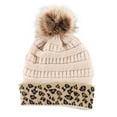 thumbnail image 1 of Jiyike Decorative Winter Hat Leopard Knitted Hat Thicken Knitted Beanie Winter Accessory, 1 of 11
