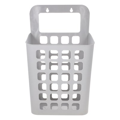 Jiyike Plastic Detachable Laundry Container Hanging Storage Basket Organizer Household Supplies (Large, Grey)