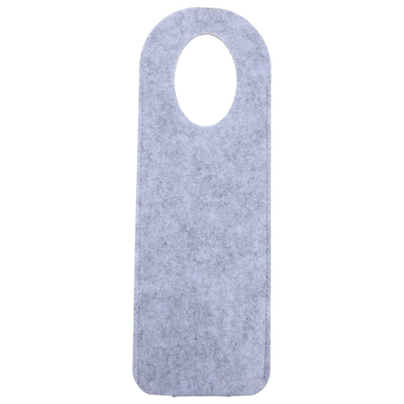 Jiyike Single Red Wine Bag Christmas Felt Cloth Solid Color Wine Gift Bag Delicate Wine Pouch for Christmas Gift Storage Use (Grey Style)