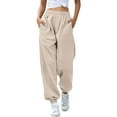 thumbnail image 1 of Jiyugala Business Casual Pants for Women Bottom Sweatpants No Drawstring Joggers Pants Workout High Waisted Yoga Pants with Pockets Casual Pants for Women, 1 of 8