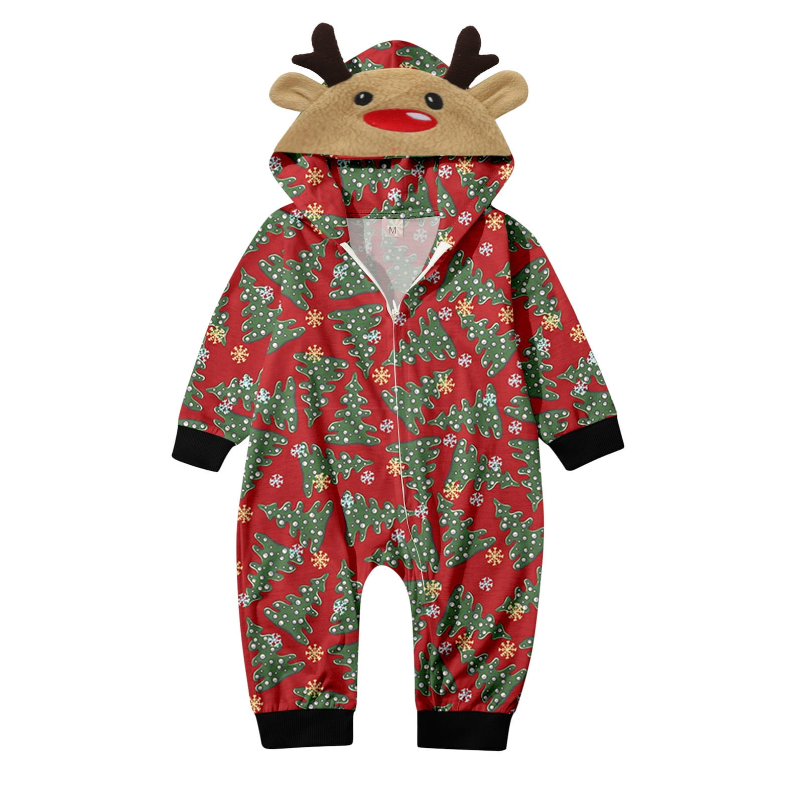 Jiyugala Christmas Pajamas for Family Babys Merry Sets Wine Prints