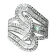 thumbnail image 1 of Jiyugala Diamond Engagement Wedding Set Ring, Silver, 1 of 8