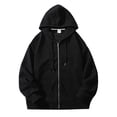 thumbnail image 1 of Jiyugala Hoodies for Men Hooded Sweatshirt Long Sleeve Solid Off Shoulder Zipper Men's Fashion Hoodies, 1 of 4