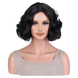 Jiyugala Human Hair Wig Mannequin Head 16 Headband Wigs 