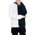 thumbnail image 1 of Jiyugala Men's Colorblock Hoodie Solid Color Hooded Sweatshirt S, 1 of 6