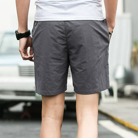 Jiyugala Men's Shorts Summer Fashion Casual Midwaist Shorts Five-Point Pants Beach Pants