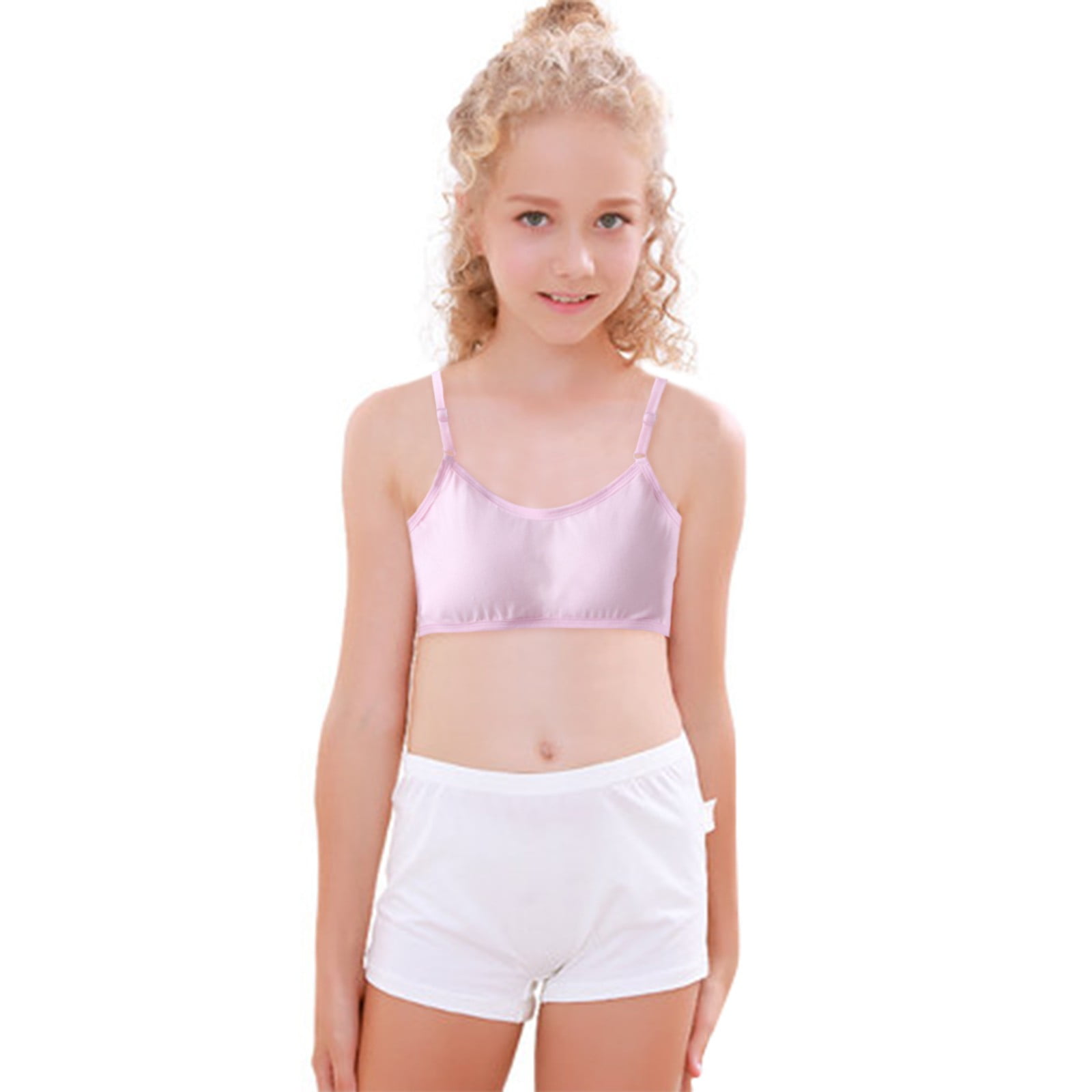 Cotton Girl's Sport Bra for Teens Children Training Bras with Chest Pad  Teens Tops for Girls Kids Underwear Wireless 8-16 Years