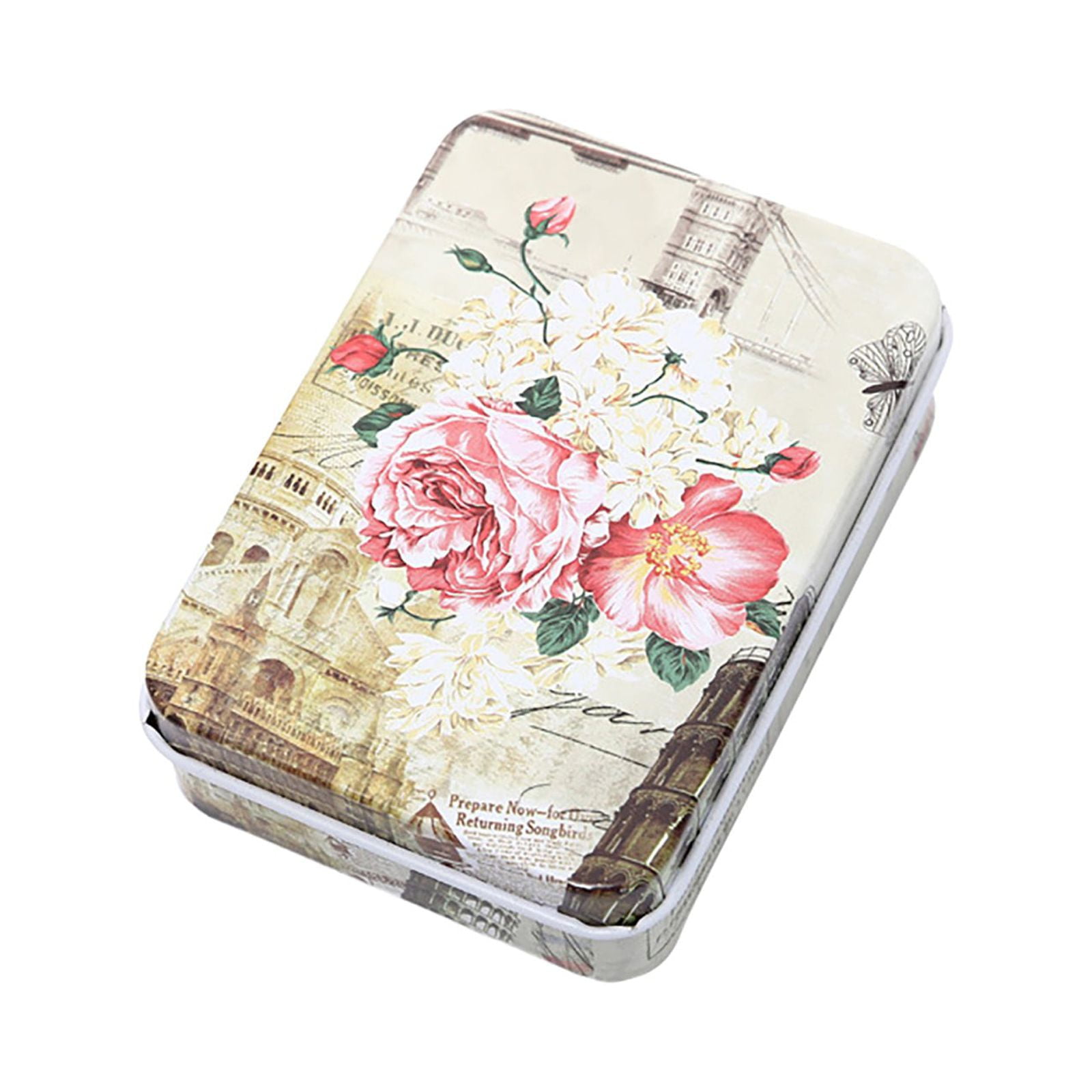 Jiyugala Organization and Storage Creative Rectangular Tinplate Storage Box Candy Jewelry