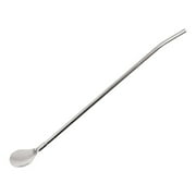 Jiyugala Straws 304 stainless steel straw spoon integrated dual purpose fruit milk tea beverage long handle spoon metal stirring spoon