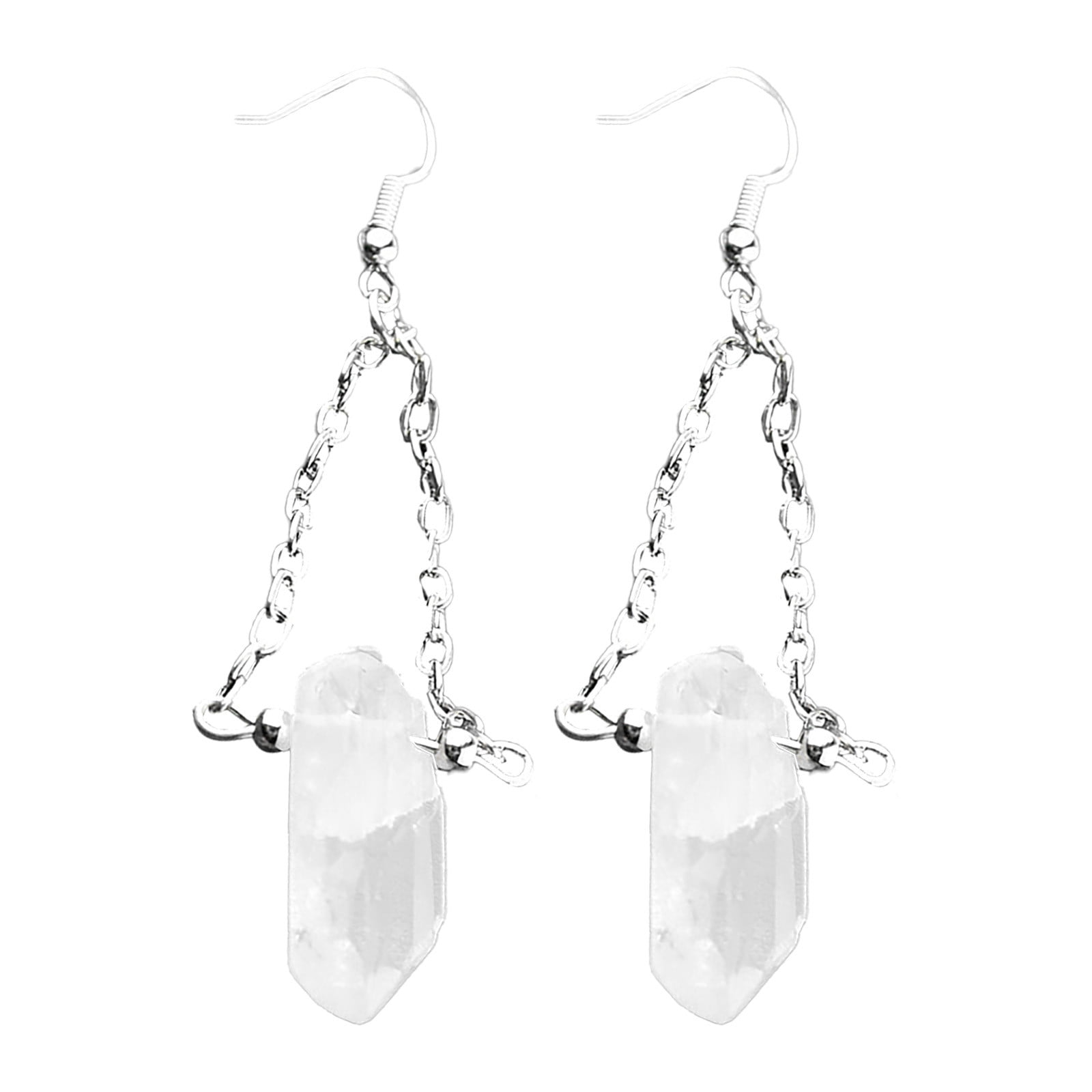 Jiyugala Stud Earrings for Women Girls Natural Stone Crystal Original