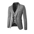 thumbnail image 1 of Jiyugala Suits for Men Suit Slim 3-Piece Suit R Business Wedding Party Jacket Vest & Pants, 1 of 3