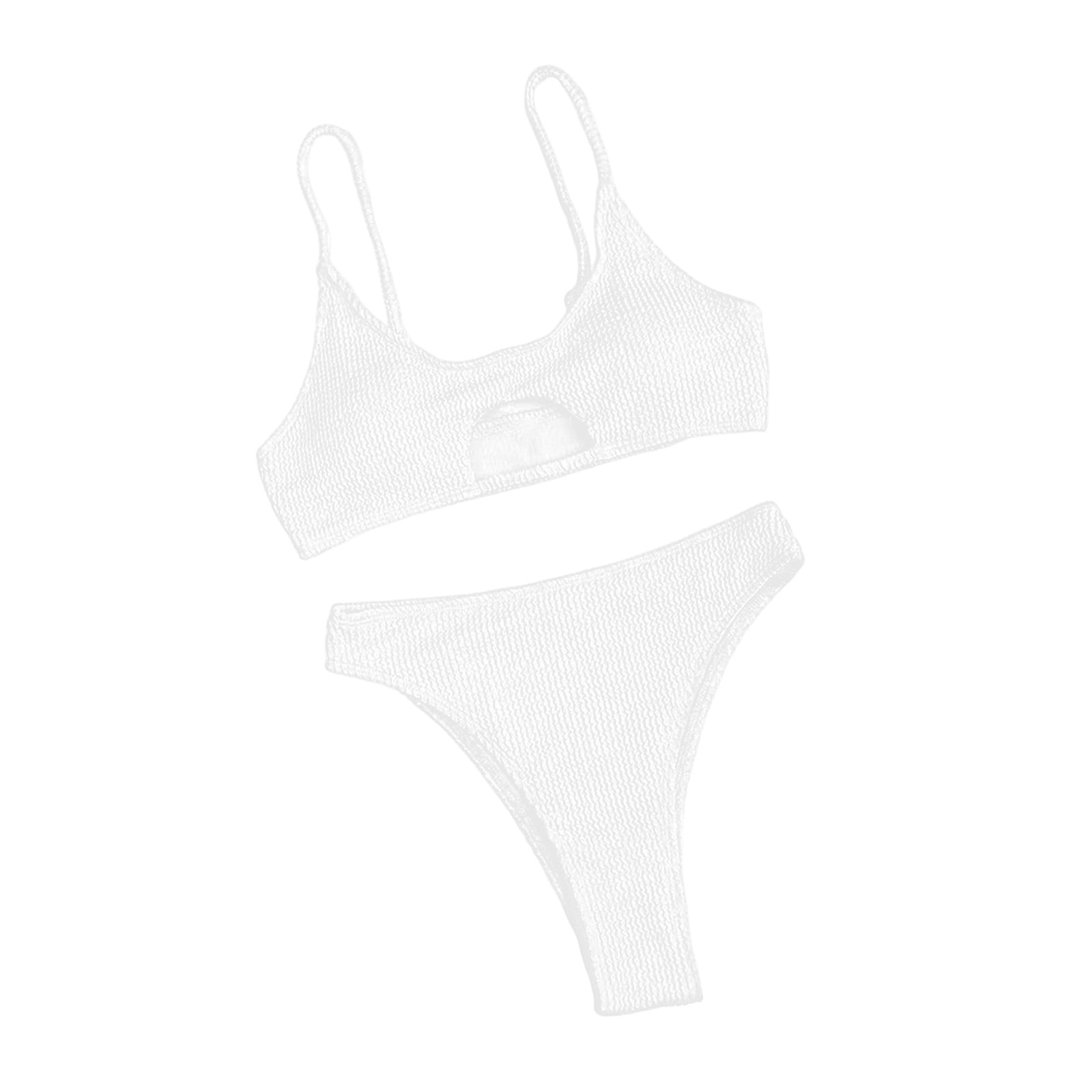 Jiyugala Swimsuit Women Wave Cloth Triangle Open Back Swimwear Modest Swimwear for Women