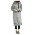 thumbnail image 1 of Jiyugala Winter Coats for Women Women Winter Warm Hooded Hoodie Baggy Pullover Oversize Sweatshirt Long Dress Hoodie Sweater Coat, 1 of 7