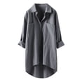 thumbnail image 1 of Jiyugala Women's Button Down Shirts Plus Size Loose Casual Tops, 1 of 3
