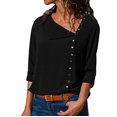 thumbnail image 1 of Jiyugala Women's Button Down Shirts Plus Size Loose Casual Tops, 1 of 5