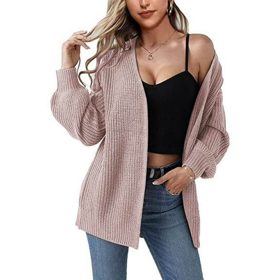 Jiyugala Women's Cardigan Sweaters Office Suit Knit Sweater Coats