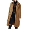 thumbnail image 1 of Clearance 2024!Overcoat for Women Winter Long Cardigan Long Sleeve Lapel Casual Coat, 1 of 8