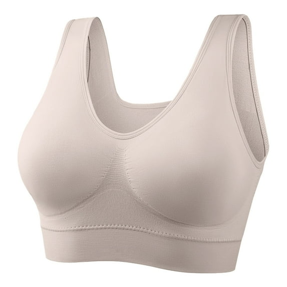 Jiyugala Women's Large Size A Piece Of Underwear Without Steel Ring No Trace Adjustment Bra