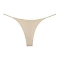 thumbnail image 1 of Jiyugala Women's Panties Thong Low Waist Double Layer Bikini Panties for Women S, 1 of 7