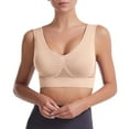 thumbnail image 1 of Jiyugala Workout Sports Bra for Womens Plus Size Like Hot Cakes Hollow Breathable Comfortable Wireless Underwear Yoga Bras, 1 of 6