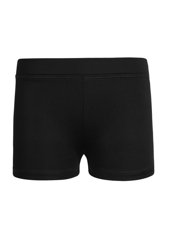 Kids Girls Athletic Sport Shorts Yoga Swim Running Boys Summer Workout Booty Boy-cut Short Bottoms Activewear Black 12