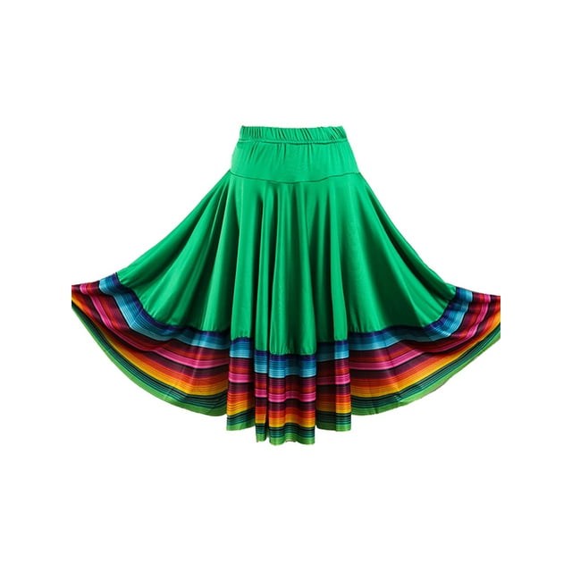 Jizyo Women Folklorico Dance Skirts Spanish Folkloric Mexican Flamenco