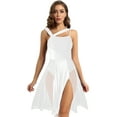 thumbnail image 1 of Jizyo Women's Lyrical Dance Dress Camisole Gymnastic Leotard with Chiffon Skirt Modern Contemporary White S, 1 of 7