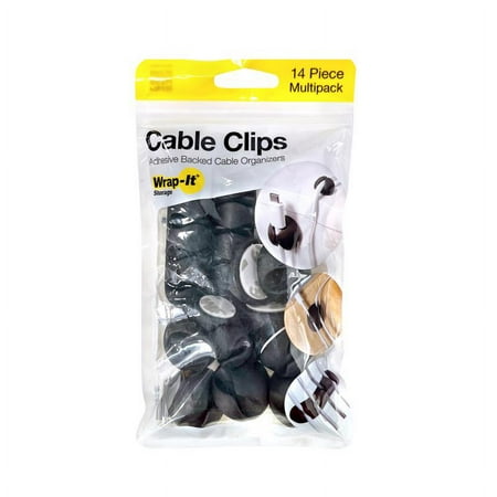 Wrap-It Storage - Cable Clips - Black