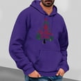 thumbnail image 1 of Jjayotai Mens Funny Sweatshirt, Christmas Novelty Xmas Tree Letter Printed Fashion Pullover Hoodies, Holiday Clothes Purple L, 1 of 4