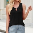 thumbnail image 1 of Jjayotai No Boundaries Tank Tops, Tops for Women, 2025 Trendy Tank Tops, Keyhole Neck Ribbed Knit Sleeveless Blouses, Summer Business Casual Basic Shirts, Tank Tops Womam Black~ XXL, 1 of 9