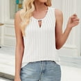 thumbnail image 1 of Jjayotai No Boundaries Tank Tops, Tops for Women, 2025 Trendy Tank Tops, Keyhole Neck Ribbed Knit Sleeveless Blouses, Summer Business Casual Basic Shirts, Tank Tops Womam White~ XL, 1 of 9