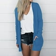 thumbnail image 1 of Jjayotai Cardigan Sweaters for Women, Women's Cardigans Fall 2024, Fashion Fall Outfits Long Sleeve Open Front Sweaters Pockets Blue M, 1 of 6