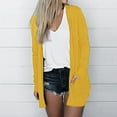 thumbnail image 1 of Jjayotai Cardigan Sweaters for Women, Women's Cardigans Fall 2024, Fashion Fall Outfits Long Sleeve Open Front Sweaters Pockets Yellow L, 1 of 7