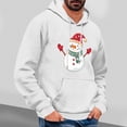 thumbnail image 1 of Jjayotai Christmas Hoodies for Men, Fashion Funny Printed Reindeer Snowman Hoodies, Long Sleeve Hooded Pullover Sweatshirts White XL, 1 of 5