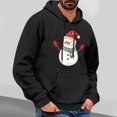thumbnail image 1 of Jjayotai Christmas Hoodies for Men, Fashion Funny Printed Reindeer Snowman Hoodies, Long Sleeve Hooded Pullover Sweatshirts Black XXL, 1 of 5