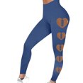 thumbnail image 1 of Jjayotai Football Leggings for Women, High Waisted Pants for Women, Tummy Control Leggings Yoga Pants, Soft Buttery Tights Blue L, 1 of 3