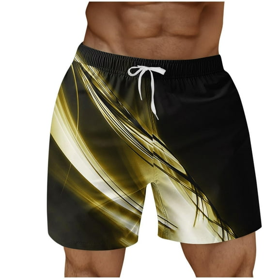 Jjayotai George Shorts Men Above the Knee, Men Casual Fashion Print Shorts With Pockets Elastic Waist Beach Pants Mens Shorts