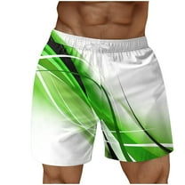 Jjayotai George Shorts Men Above the Knee, Men Casual Fashion Print Shorts With Pockets Elastic Waist Beach Pants Mens Shorts