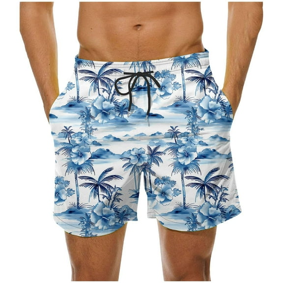 Jjayotai George Shorts Men Above the Knee, Men's Swim Trunks, Beach Swimming Shorts with Drawstring and Pockets, Mens Shorts