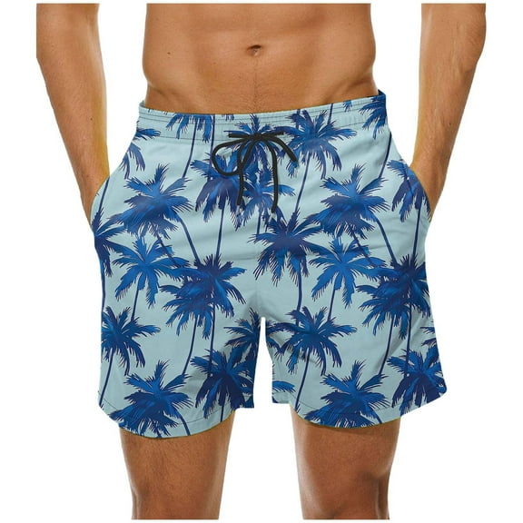 Jjayotai George Shorts Men Above the Knee, Men's Swim Trunks, Beach Swimming Shorts with Drawstring and Pockets, Mens Shorts