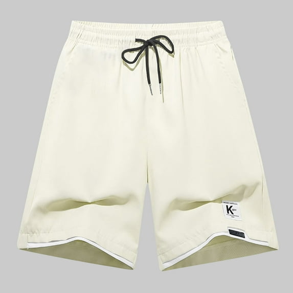 Jjayotai George Shorts Men Clearance Mens Shorts Casual, Men's Solid Color Sports Fitness Training Breathable Shorts Zipper Pockets Cropped Pants, Big And Tall Shorts for Men