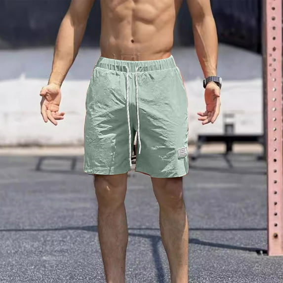 Jjayotai George Shorts Men Clearance Mens Shorts, Men's Solid Color Nylon Sports Shorts Outdoor Versatile And Casual Five Quarter Pants, Mens Board Shorts